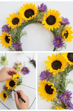 Kukkaseppele auringonkukista ja luonnonkukista, valmistus tilauksesta - kukkakauppa Auringonkukkia Liperi luonnonmukaiset leikkokukat.